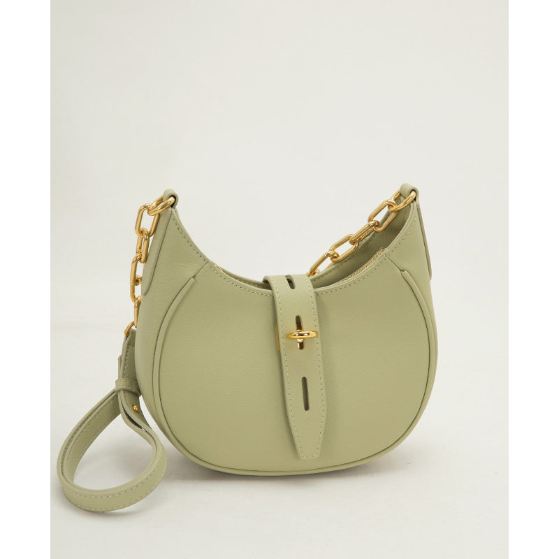 Western Style Leather Light Luxury Saddle Bag