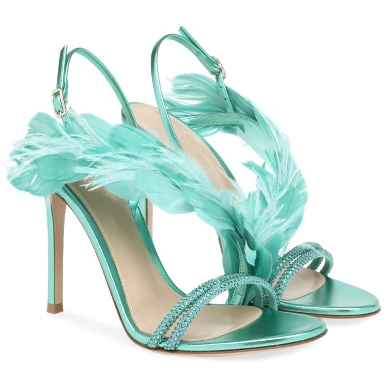 Feather Banquet High Heels Women's Stiletto All Match