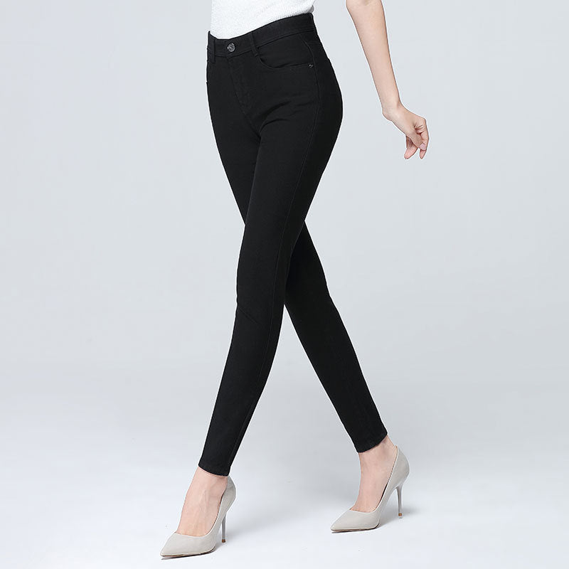 Fashion Simple Ladies Ice Silk Soft Jeans