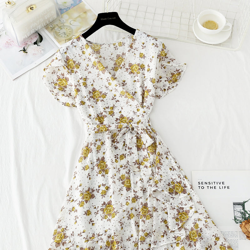 Floral Floral Dress Women's Summer Dress New French Style