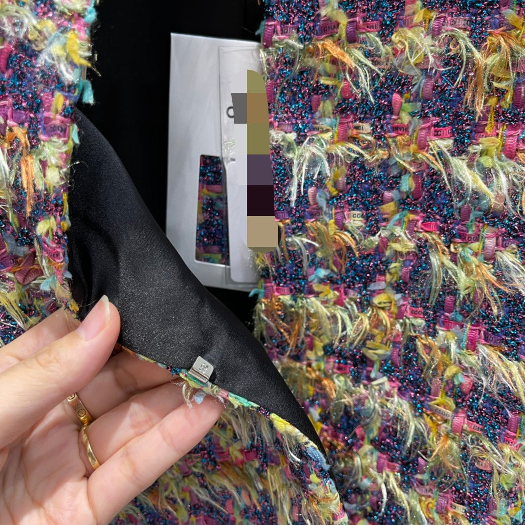 Small Fragrance Pattern Patchwork Woven Jacket