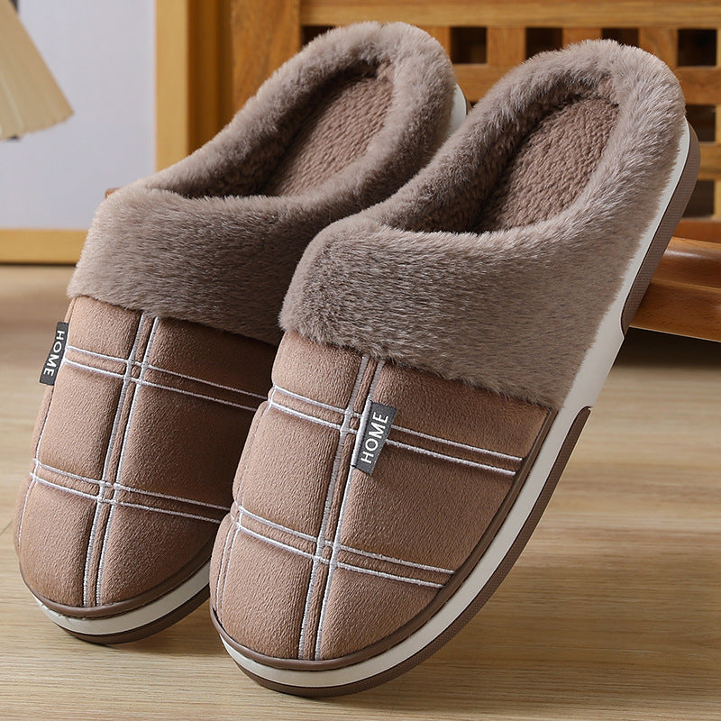 Winter Warm Slugged Bottom Plush Slippers