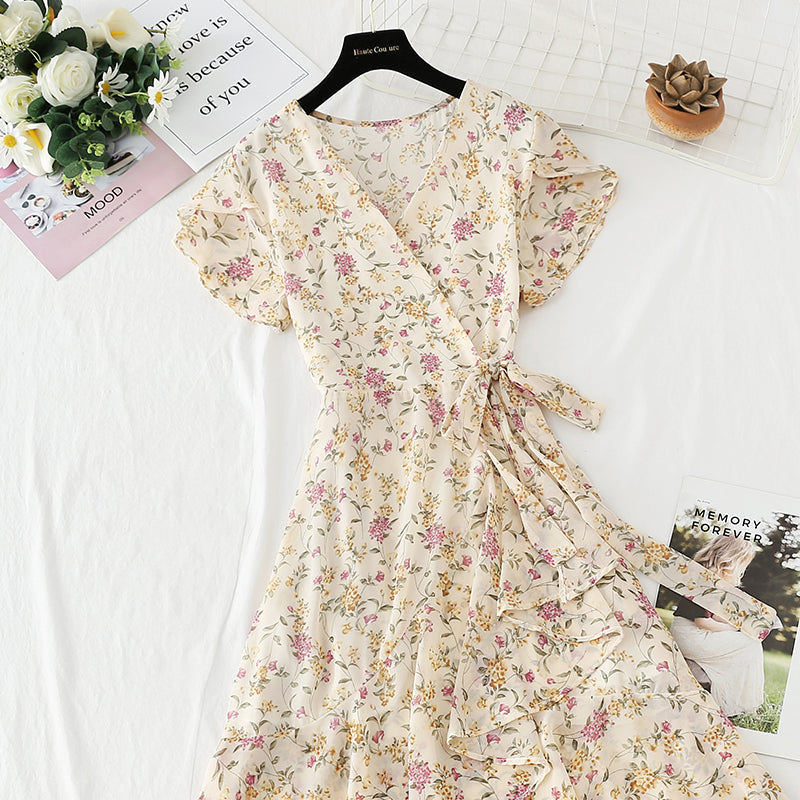 Floral Floral Dress Women's Summer Dress New French Style