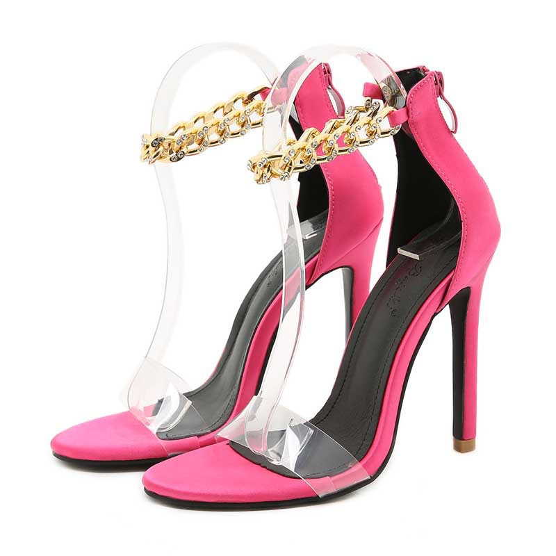 Transparent Word Super High Heel  Toe Plus Size Sandals Women