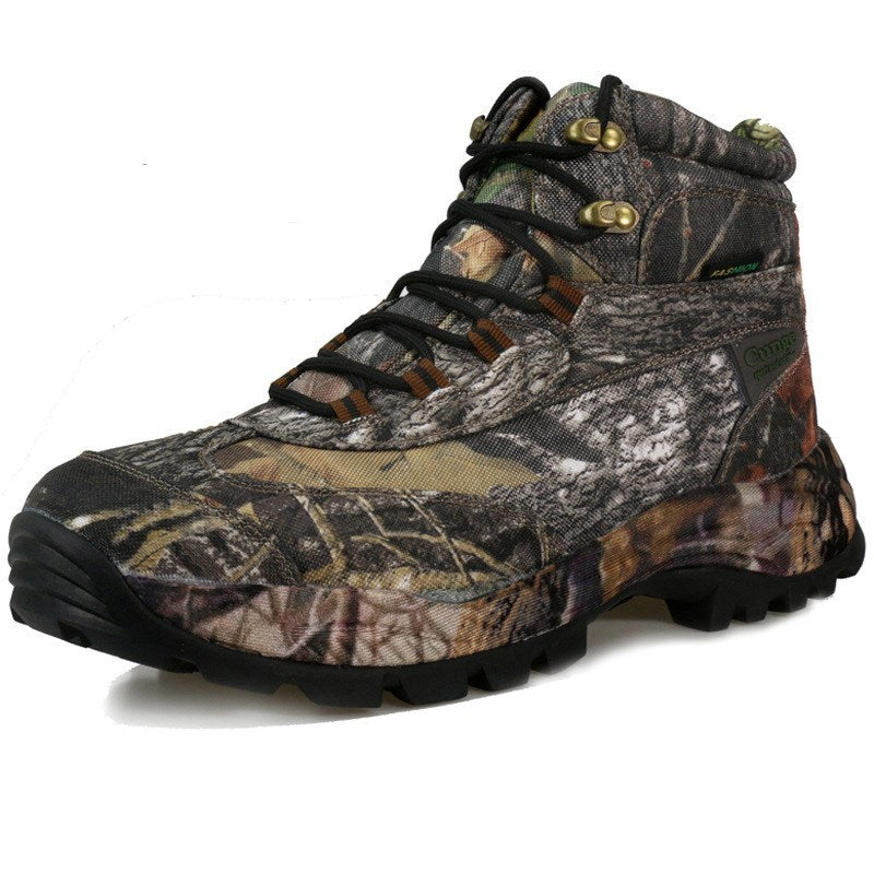 High-top camouflage shoes for men