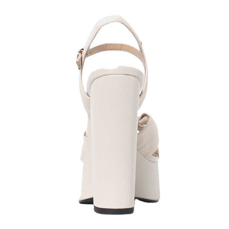 Toe Thick Heel Sandals Sexy One-line Buckle Fashion Women's Shoes