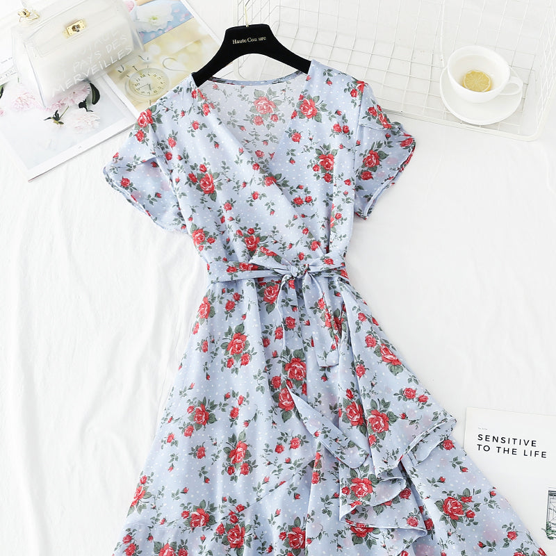 Floral Floral Dress Women's Summer Dress New French Style