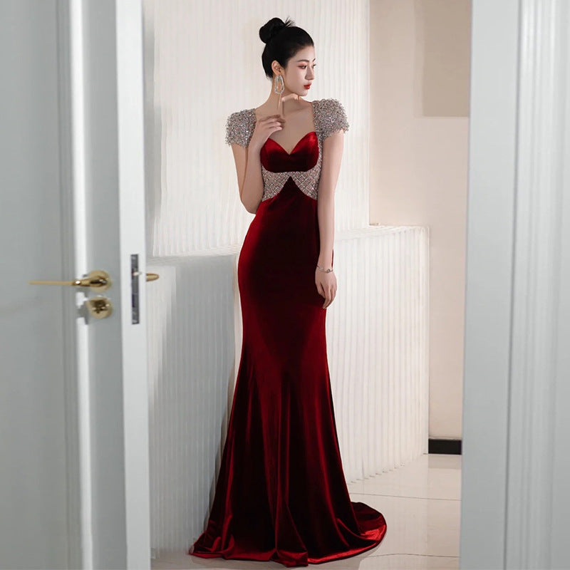 Women's Fashion Temperament Slimming Thin Evening Dress