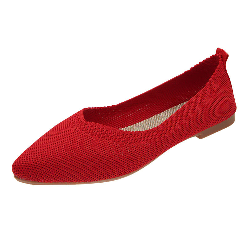 New Soft Bottom Low-cut Pointed Breathable Flat Shoes