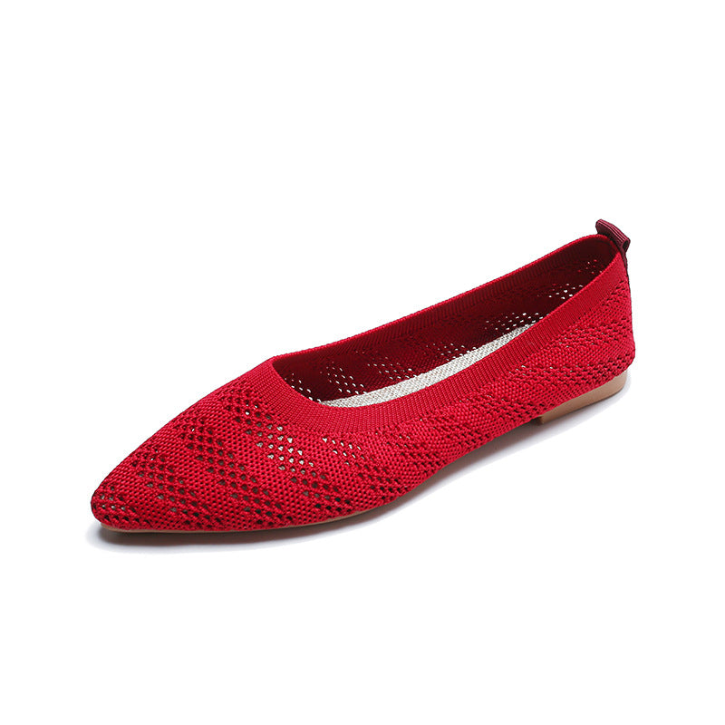 New Soft Bottom Low-cut Pointed Breathable Flat Shoes