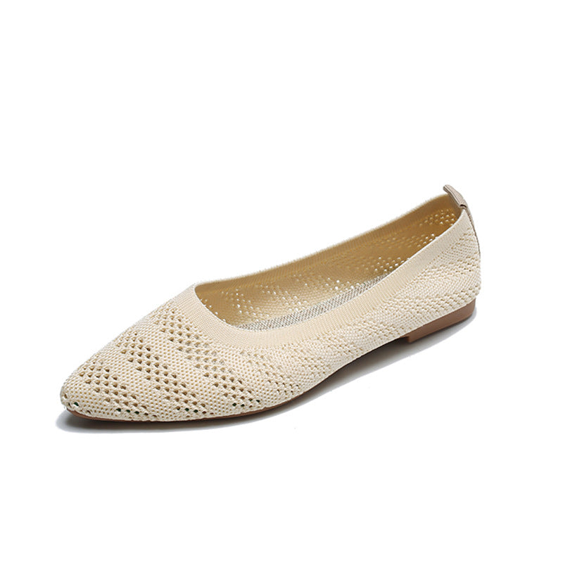 New Soft Bottom Low-cut Pointed Breathable Flat Shoes