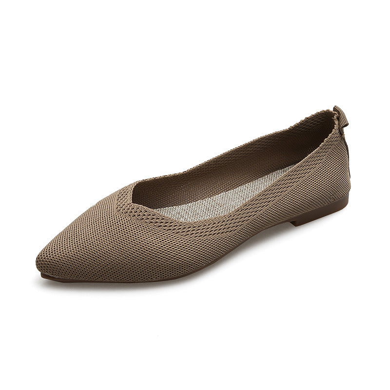 New Soft Bottom Low-cut Pointed Breathable Flat Shoes