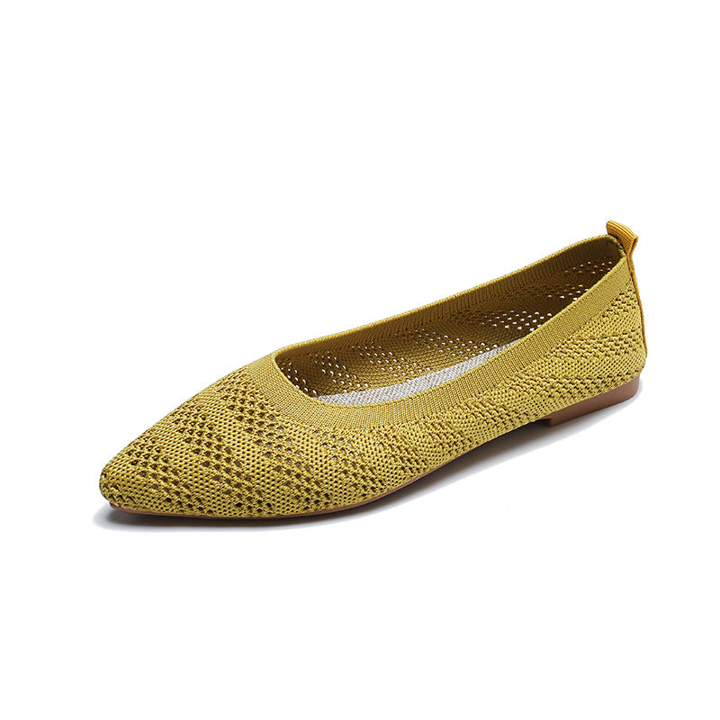 New Soft Bottom Low-cut Pointed Breathable Flat Shoes