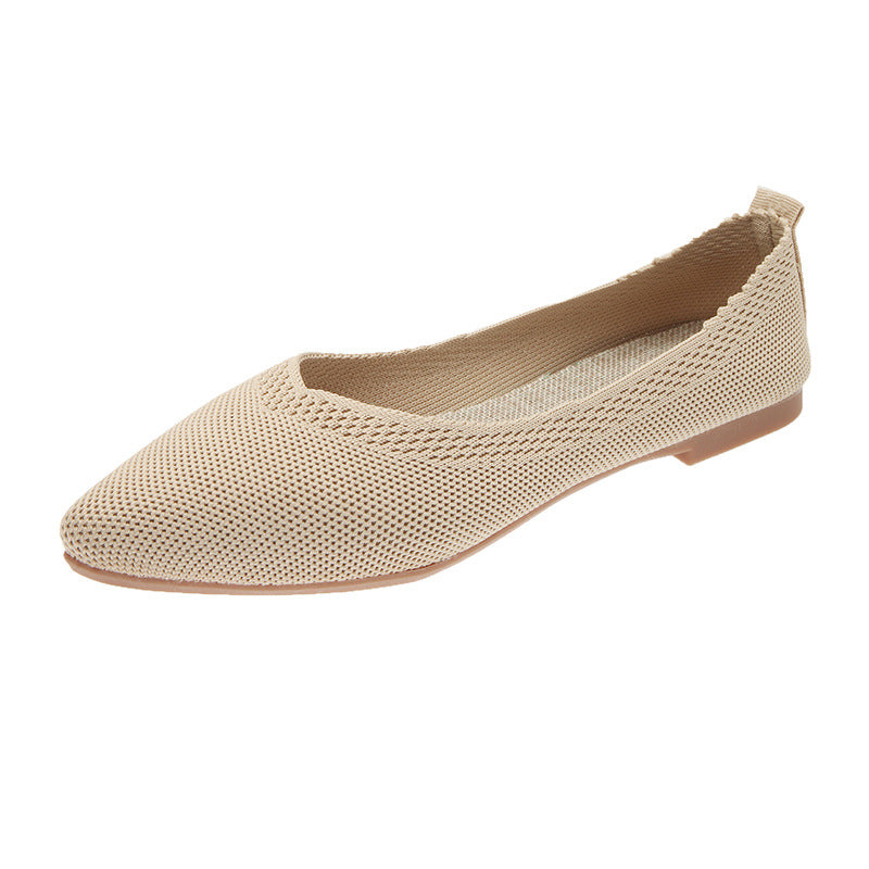 New Soft Bottom Low-cut Pointed Breathable Flat Shoes