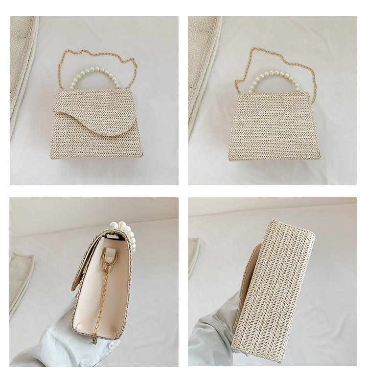 Gentle Temperament Pearl Chain Handbag Foreign Style