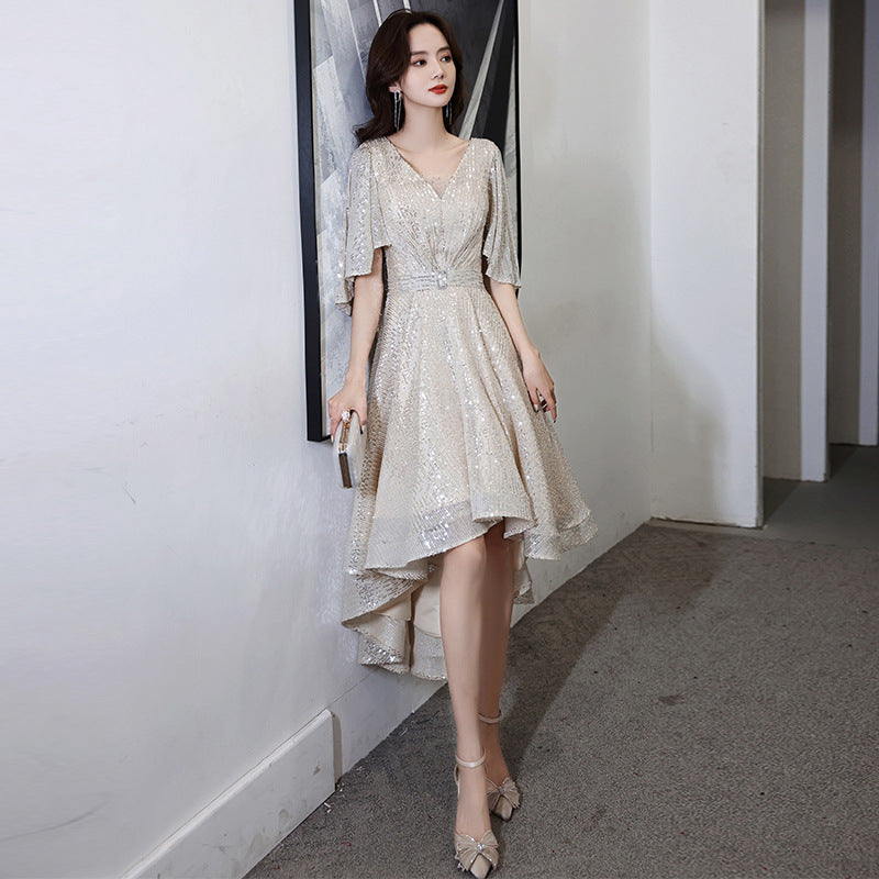 New Temperament Golden Dignified Atmosphere Dress