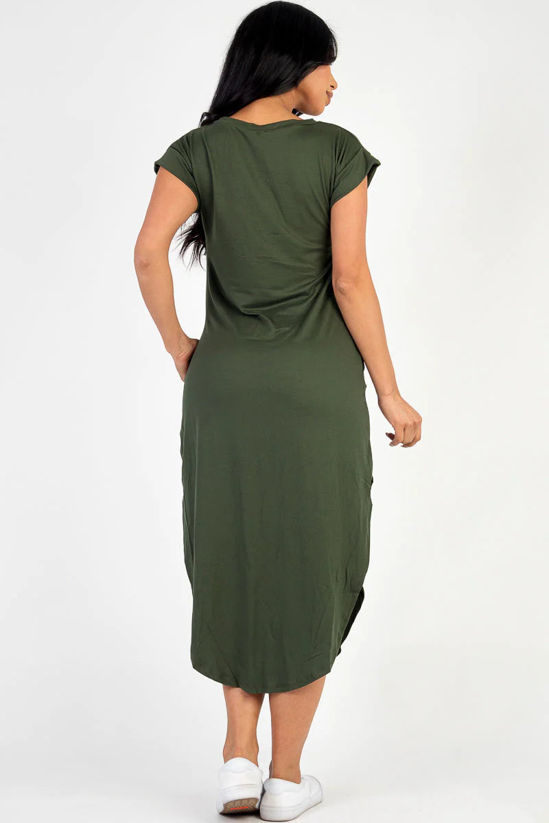 Cap Sleeve V Neck Maxi Dress (CAPELLA)