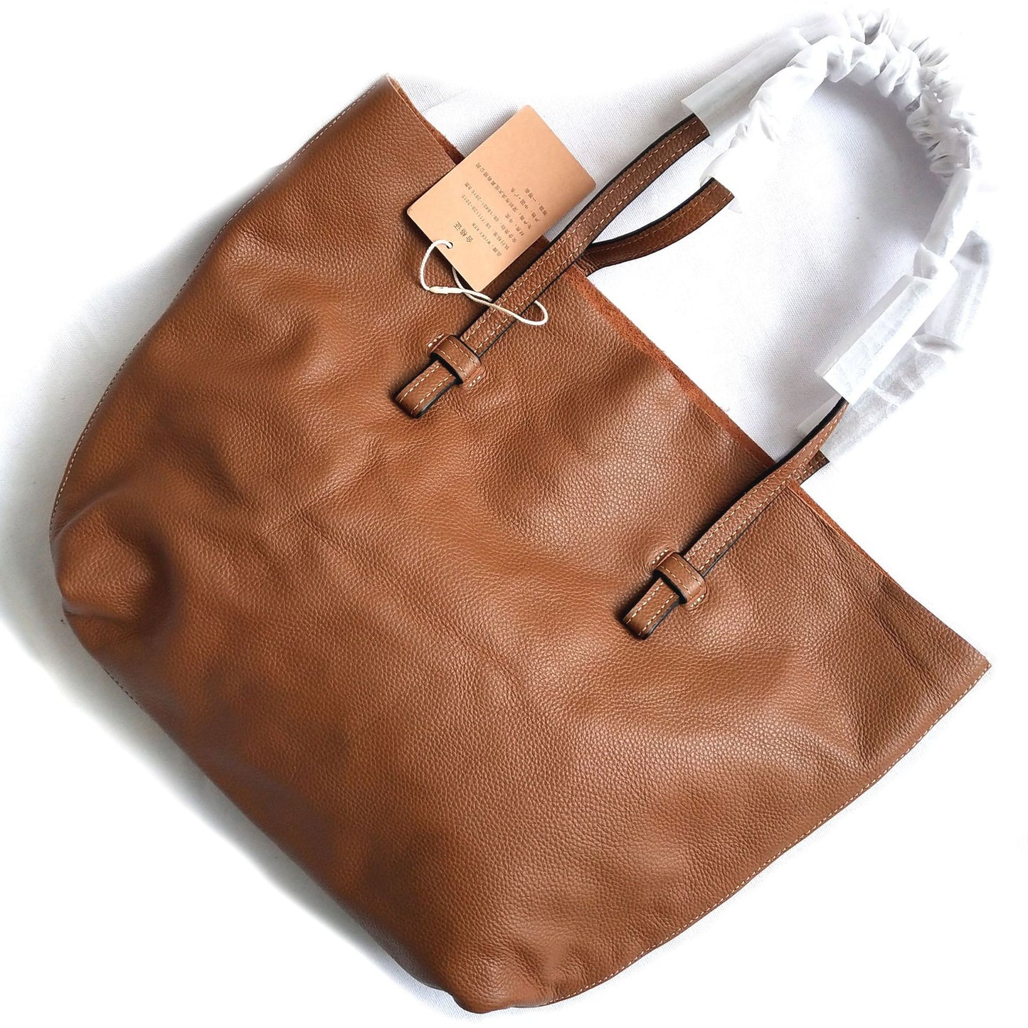 Hand-held Simple And Practical Cowhide Shoulder Handbag