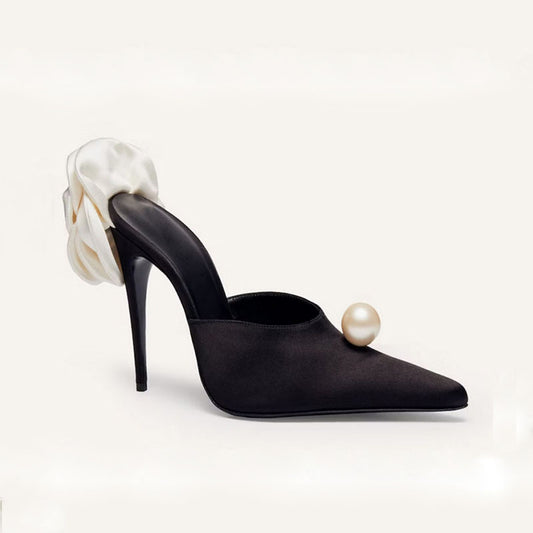 Women's Pointed Pearl High Heels