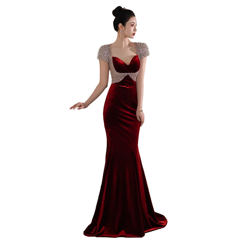 Women's Fashion Temperament Slimming Thin Evening Dress