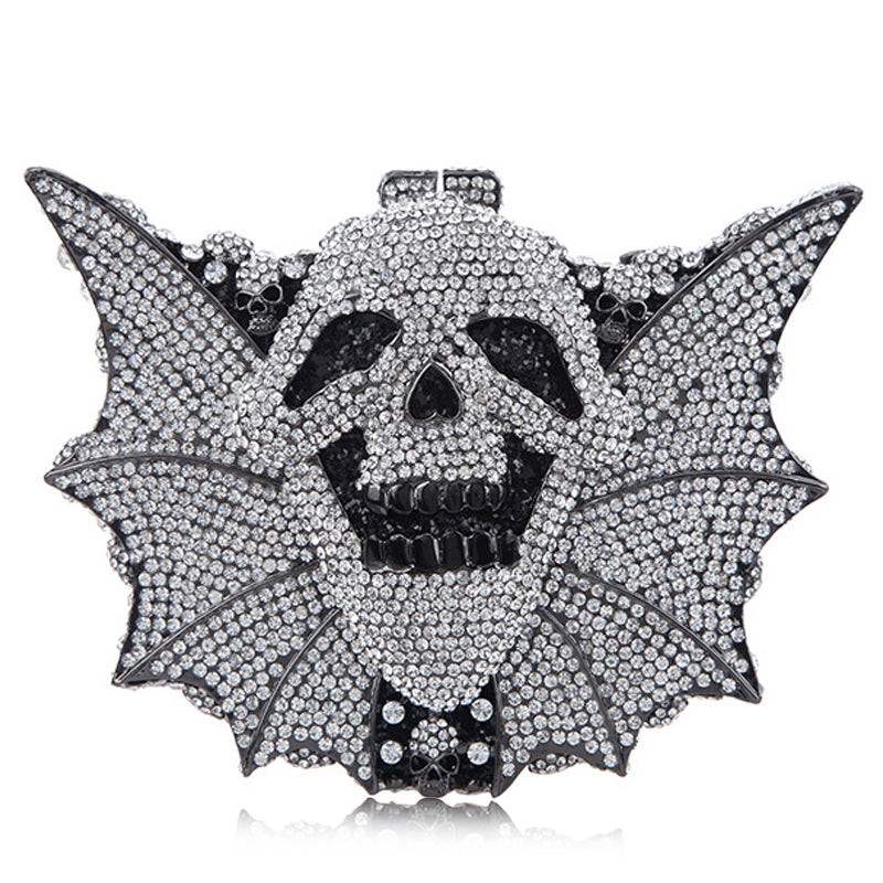 Halloween Crystal Women's Bag Skull Bat